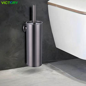 <span class=keywords><strong>Brosse</strong></span> de toilette murale en métal <span class=keywords><strong>noir</strong></span> moderne, fabrication directe d'usine, en acier inoxydable, montage mural - Product Image 1