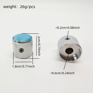 Premium Inlaid Cabochon Gemstone <strong>Knob</strong> Metal Electric Guitar Bass <strong>Volume</strong> Tone Potentiometer Control <strong>Knob</strong> Cap - Product Image 2