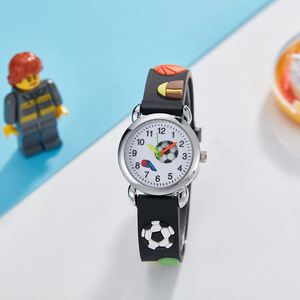 <span class=keywords><strong>Reloj</strong></span> Deportivo de Cuarzo para Niños y Niñas, con Caja de Aleación Ecológica, Correa de Silicona de 5 mm de Grosor, Diseño de Fútbol Animado - Product Image 3