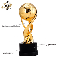 Personnalisé de haute qualité en alliage de zinc 3d métal plaqué or trophée trophée résine Souvenir trophée tasse