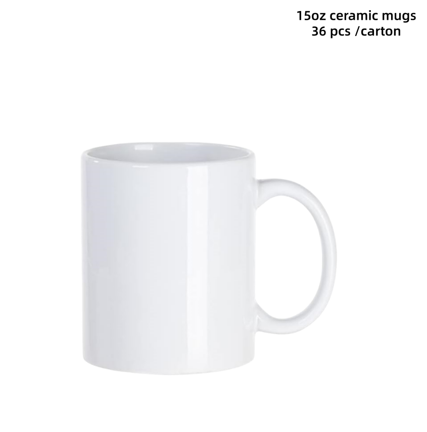 White - 15oz ceramic mugs / 36pcs