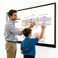 Tableau blanc interactif 4K de 86 pouces avec écran tactile 20 points, caméra 48MP, garantie 1 an pour l'école et les conférences