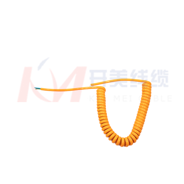 Customize High Flexibility PU Spiral Cable with PVC/PE/TPEE/F46 Insulation for Overhead Use 450-750V -40 to +85