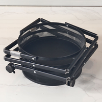 Chariot de rangement moderne et durable à 3 niveaux pour légumes, en acier au carbone peint, pliable, avec panier et étagère rotative pour épices de cuisine