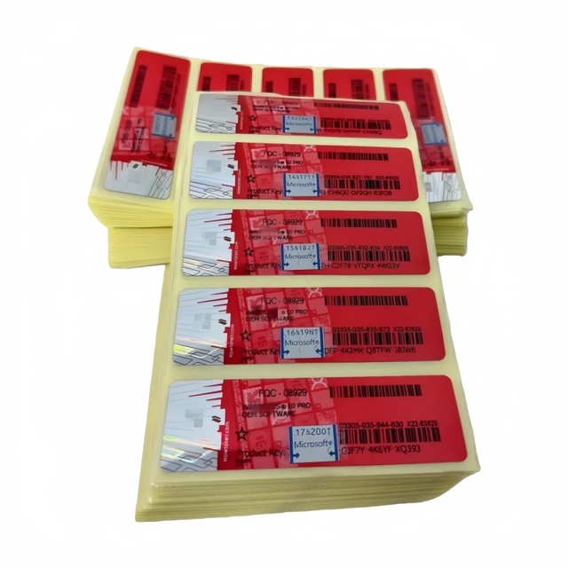 For Windows 10 Professional OEM Key Stickers with 100% Online Activation Win10 Pro License COA Label-in Stock Fast Delivery