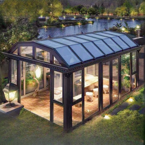 Ventanas corredizas de acero inoxidable <span class=keywords><strong>precio</strong></span> competitivo solárium prefabricado independiente de aluminio de lujo personalizado para las cuatro estaciones - Product Image 2