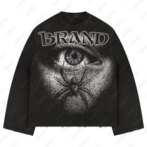 Nouveau sweat à capuche imprimé numérique 3D surdimensionné pour hommes avec motif d'aigle Pull à longues poches pour l'hiver Design solide pour le commerce extérieur - Product Image 5
