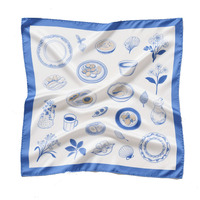 Foulard Carré de Luxe en Soie Satin Personnalisé pour Femme et Homme, Imprimé par Sublimation ou Numérique, 90x90 cm, Idéal comme Cadeau