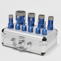 Kit d'ouverture de trous pour carrelage à brasage sous vide avec filetage M14 pour perceuse à noyau diamanté pour porcelaine