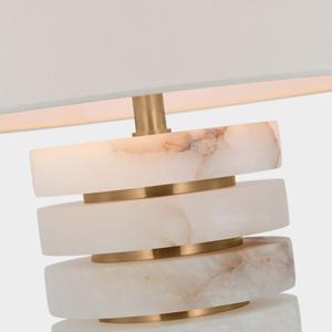 Modern Minimalist Marble Table Lamp With Gold Accents For Living Room Bedroom <b>Bedside</b> Use - Product Image 4