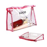 Rose stade clair Pvc Transparent sac porte-crayon 2025 Mini maquillage hommes stockage personnalisé sacs à cosmétiques