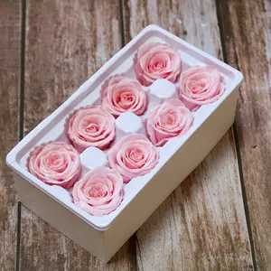 4-5 см вечная жизнь цветок на День святого Валентина свадьбы бессмертный роза цветок коробка для сохранения черные розы