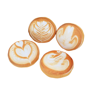 Nueva llegada de peluche café Latte arte tiro almohada muñeco de peluche hogar Decoración sofá dormir almohada suave café arte cojín muñeca - Product Image 1