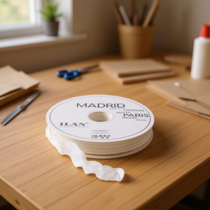 ริบบิ้นสีขาว Madrid ขนาด 2.5 ซม. ยาว 91 ม. - Product Image 2