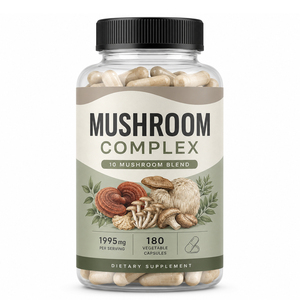 Cápsulas de Complejo de Hongos Mixtos Orgánicos, Veganos, Sin Gluten, Naturales y Bajos en Grasa, Suplemento Inmunológico para Adultos, No Apto para Mujeres Embarazadas - Product Image 1
