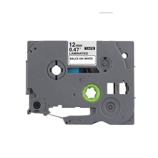 Compatible TZe-231 12mm Black on White Cassette Printer Ribbon Label Tape for Brother P-Touch Printer Label Maker