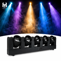Projecteur LED mobile 5x60W RGBW 4-en-1 avec éclairage dynamique doré, contrôle DMX512 RDM pour événements DJ