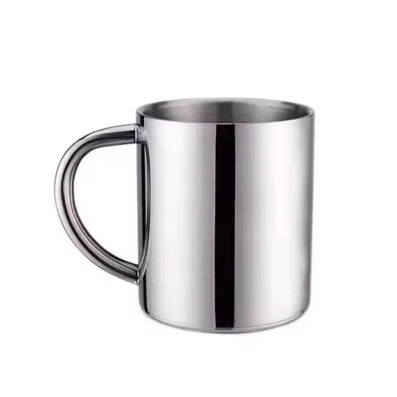 200ml 300ml 400ml 500ml Stainless Steel Mug With Handle And Lid double wall stainless steel coffee tumbler mug