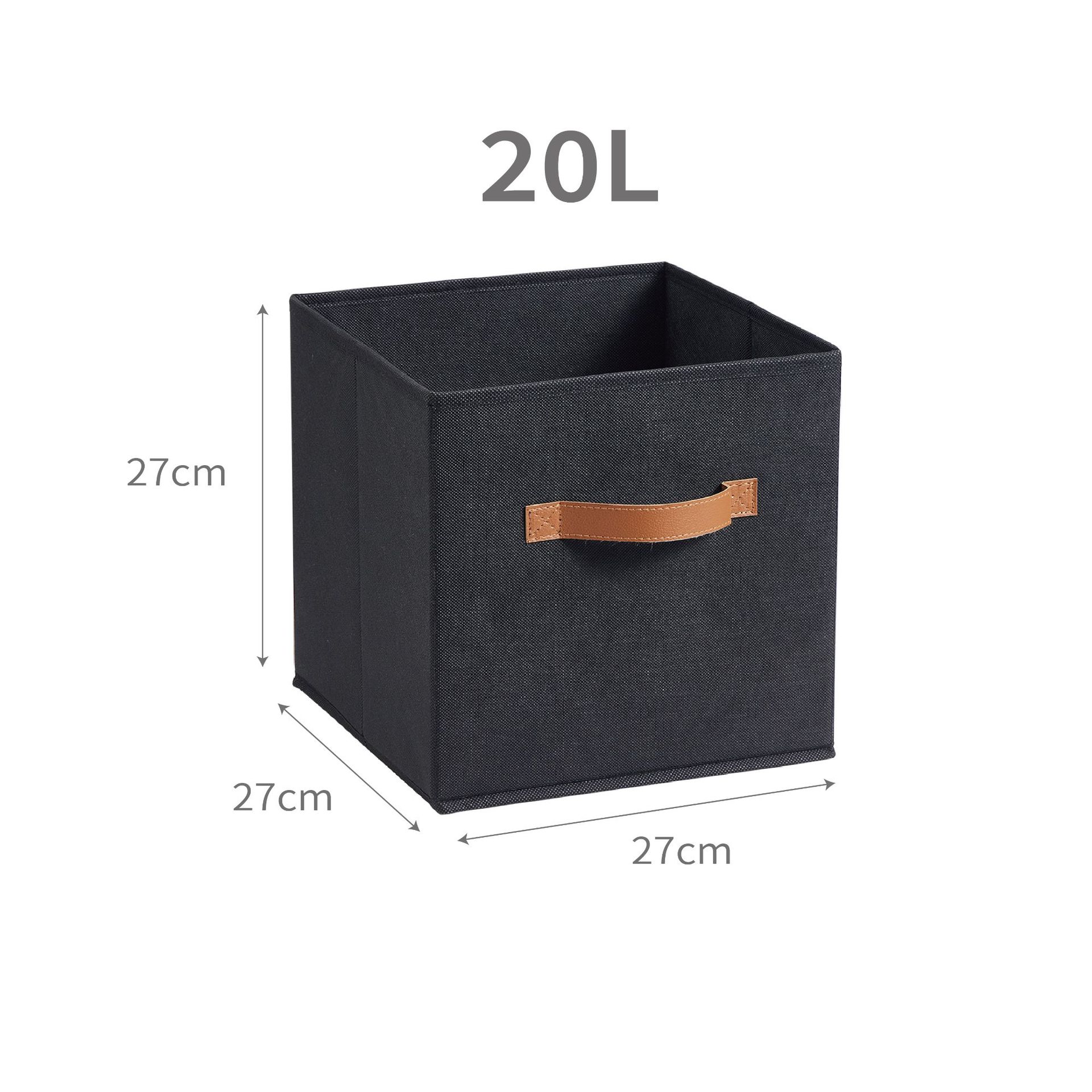 20L Black Leather Handle 27*27*27cm