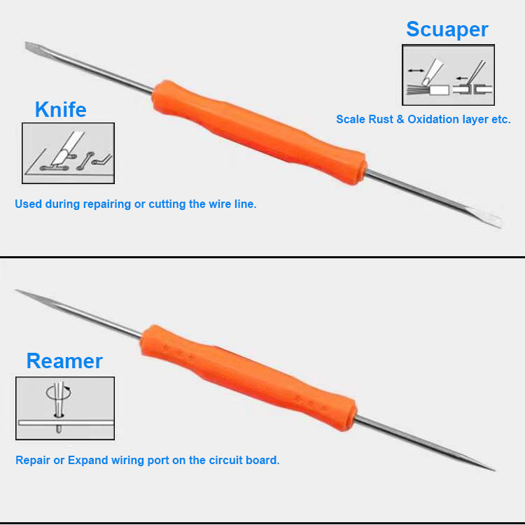 High Quality 6 in 1 Desoldering Aid Tools Set PCB Board Soldering or Repair assistive Auxiliary welding