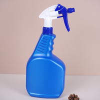 Bouteille pulvérisateur à gâchette ergonomique en PEHD de 350 ml et 600 ml, bleue et violet lilas, vide, en plastique, pour solution nettoyante – Vente en gros