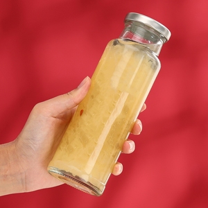 Venta al por mayor botella delgada redonda 200ml 350 ml 500ml botellas de vidrio de jugo de café de cerveza fría transparente para bebidas alcohólicas licor té - Product Image 2