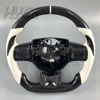 Accessoires intérieurs de voiture : Volant sport en fibre de carbone pour Dodge Challenger Charger Hellcat, avec fonction de maintien au chaud
