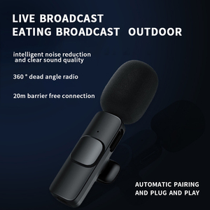Récepteur K9 Type-C Microphone Lavalier sans fil 2.4GHz Microphone intelligent à réduction de bruit Vloggers/Bloggers Compatible <span class=keywords><strong>iPhone</strong></span> - Product Image 4