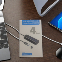 USB 3.0 4-Port Hub kecepatan tinggi penjualan langsung dari pabrik Hub USB kecepatan tinggi 5GBPS stok tersedia