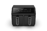 Friteuse à air numérique moderne à double cuve de 4,0 L, sans huile, avec écran tactile, pour usage domestique, facile à nettoyer et à cuisson rapide