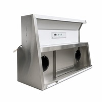 Purificador de Humos de Aceite Todo en Uno, Filtro de Cocina Comercial Tipo Ductless, Campana Extractora Integrada de Acero Inoxidable para Hotel
