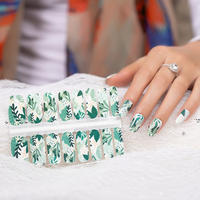 Échantillon gratuit d'autocollants de beauté en plastique imperméables de style français et japonais, autocollants 3D pour ongles avec diamants