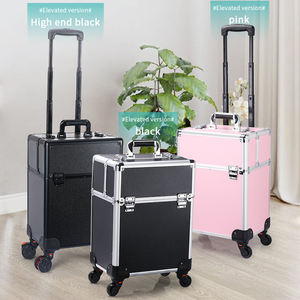 Estuche de cosméticos de tocador personalizado con logotipo, bolsa de maquillaje, organizador de viaje, caja de maquillaje con <span class=keywords><strong>barra</strong></span> de tracción con bloqueo, Maleta de maquillaje con <span class=keywords><strong>barra</strong></span> de Dibujo - Product Image 3