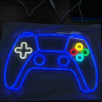 Enseigne Néon Gamer LED en Forme de Manette de Jeu, Lumières Néon Murales Alimentées par USB pour Chambre d'Adolescent, Décoration de Salle de Jeux pour Enfants