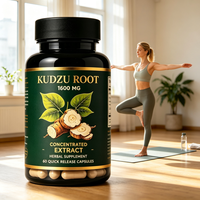 Capsules de complément alimentaire à formule personnalisée de marque privée, extrait de racine de Kudzu, Puerarin, Isoflavone