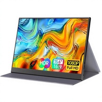 Monitor Portátil IPS de 15.6 Pulgadas Tipo-C, Pantalla Ultrafina para Juegos de 1080P para Laptop, Mac, Teléfono, PS4/ con Cubierta Inteligente