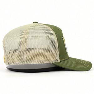 Gorra Trucker Juvenil con Malla Trasera y Visera Ligeramente Curvada, Fabricada en China por OEM, Parche Tejido Personalizado, Gorra Trucker Verde Transpirable - Product Image 5