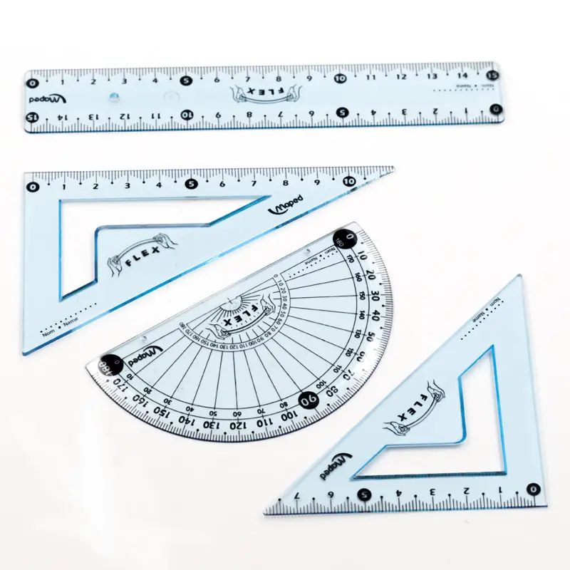 1 New Children Ruler Ruler Set Multifunctional Ruler Triangle Board Students Drawing Stationery For Primary School Students