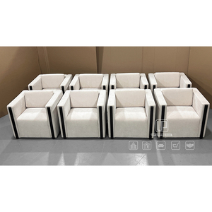 Factory Direct Sell Contemporary Office Home Furniture Square Chairs Luxury Living Room Beige Fabric Chairs Chair Luxury - Product Image 1