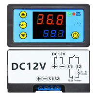 Contrôleur de température cc 12V 24V ac 110V 220V, Thermostat numérique, thermo régulateur, pour boîte incubateur, Test de compteur de température