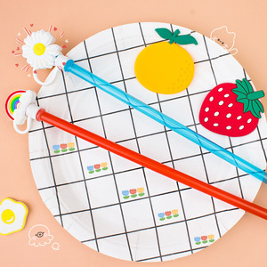 Topper de <span class=keywords><strong>paja</strong></span> para beber, cubiertas decorativas antipolvo de PVC con diferentes estilos y colores - Product Image 5