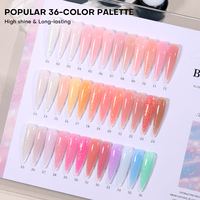 Fournitures en gros pour ongles DIY : Gel d'extension d'ongles sans TPO, sans HEMA, couleurs pailletées, écologique et longue durée
