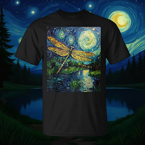 T-shirt Dragon Fly Van Gogh Style Starry Night - Product Image 3
