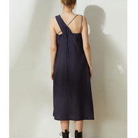 Robes maxi décontractées en lin et coton pour femmes, simples et élégantes, à bretelles spaghetti, sans manches, dos nu, avec lien à nouer dans le dos, robe midi en lin