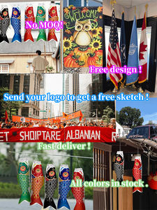 Bannière 3D à fanion de carpe dorée Drapeau de guide touristique de carpe dorée en polyester et soie Beau décor pour poisson japonais Hefeng - Product Image 4