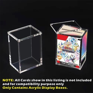 Étui magnétique en acrylique avec couvercle magnétique <span class=keywords><strong>et</strong></span> affichage transparent pour Sword Shield Scarlet & Violet 35 151 Booster Bundle Tabletop Mount - Product Image 2