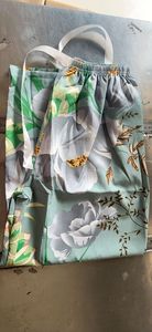 Pantalones sueltos de talla grande, ropa de dormir, pantalones de pijama con estampado de flores, pantalones largos de verano para mujer - Product Image 6