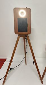 Machine photo portable rétro vintage en bois pour iPad avec appareil photo et étui de transport - Product Image 3