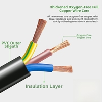 Cable de Alimentación con Certificación INMETRO Brasil NBR 14136 AS/IEC, 2/3 Pines, AC, C5/C13/C7, 15A/20A, 250V, IP53, Personalizado, Venta al Por Mayor para el Hogar