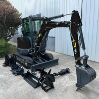 Livraison Gratuite CE EPA Moteur Cabine Agricole 360 Degrés Multifonction Mini Pelle 2,5 Tonnes 3 Tonnes 3,5 Tonnes Petite Pelleteuse Excavatrice